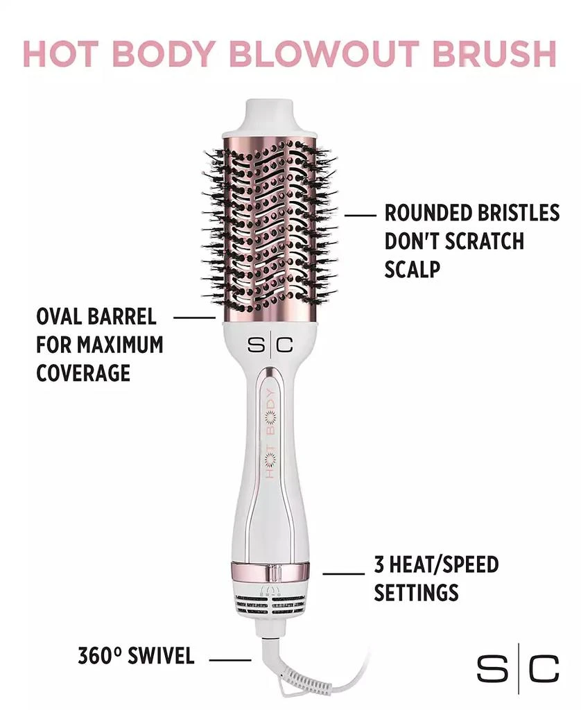 商品StyleCraft Professional|Hot Body Ionic 2-in-1 Blowout Hot Air Brush Hair Dryer Volumizer,价格¥599,第4张图片详细描述