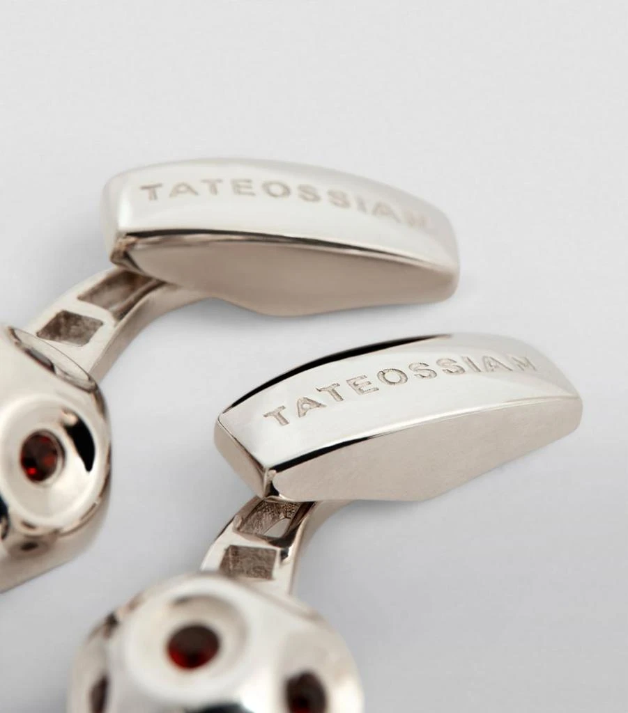 商品Tateossian|GARNET CRATER SILVER CUFFLINK,价格¥4756,第5张图片详细描述