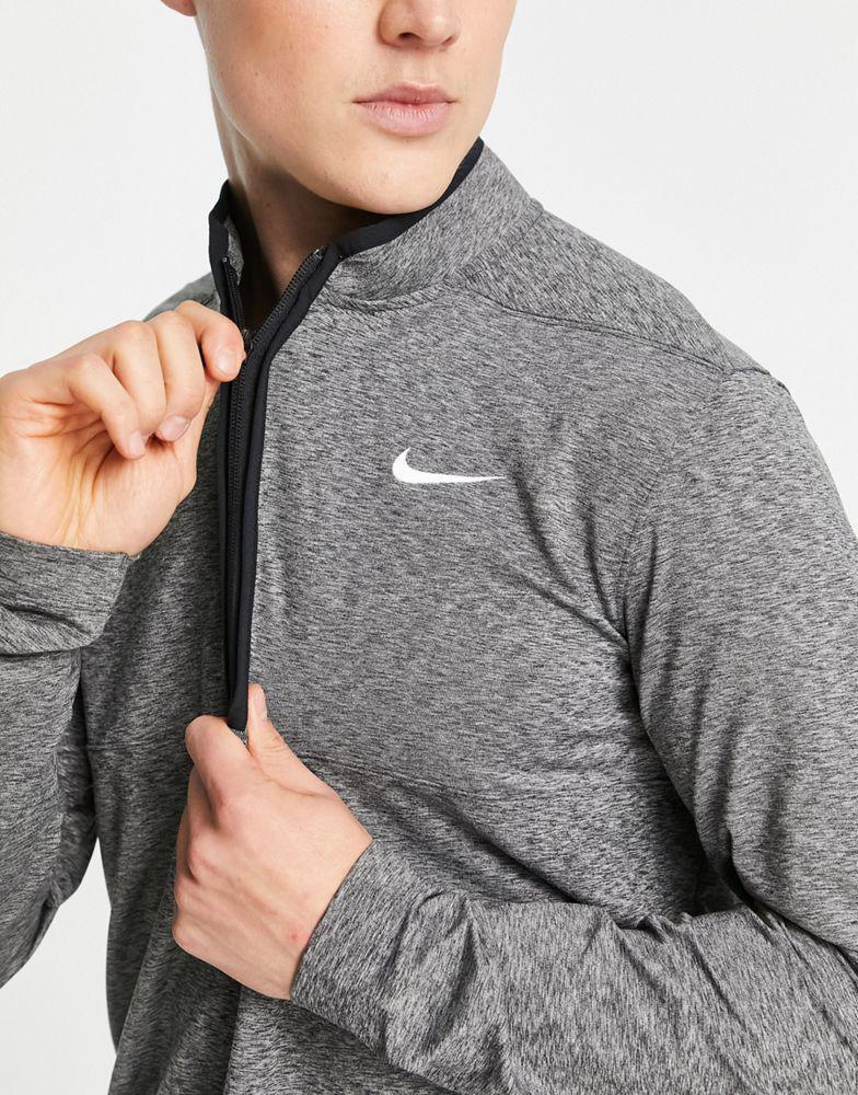商品NIKE|Nike Golf Victory half zip top in dark grey marl,价格¥522,第5张图片详细描述