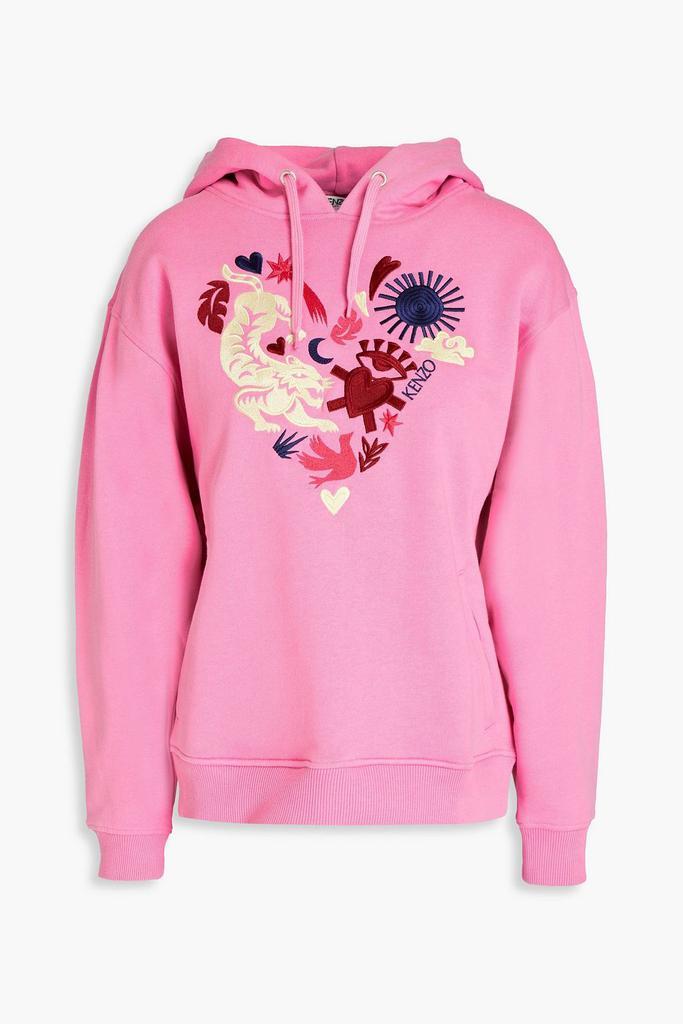 商品Kenzo|Embroidered cotton-fleece hoodie,价格¥1195,第1张图片