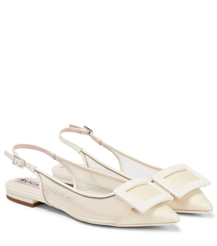 商品Roger Vivier|Gommettine Net slingback flats,价格¥5301,第1张图片