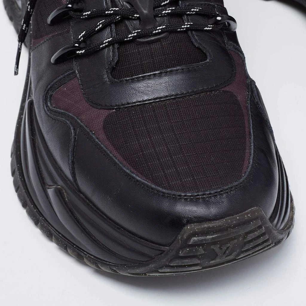 Louis Vuitton Black/Green Leather and Mesh Run Away Pulse Sneakers Size 42 商品