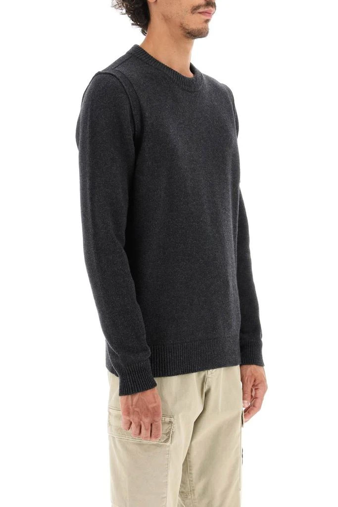 商品Stone Island|WOOL BLEND SWEATER WITH LOGO PATCH,价格¥1942,第3张图片详细描述