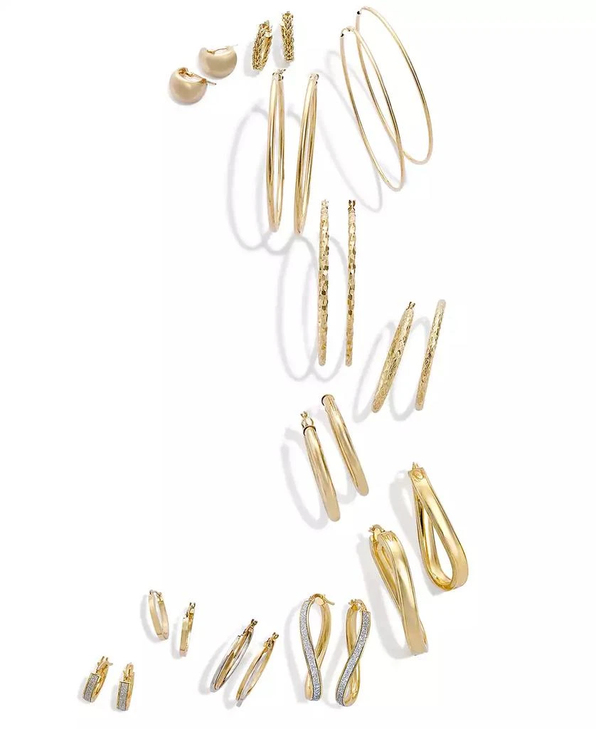 商品Macy's|Bold Hoop Earrings in 14k Gold or White Gold,价格¥3590,第3张图片详细描述