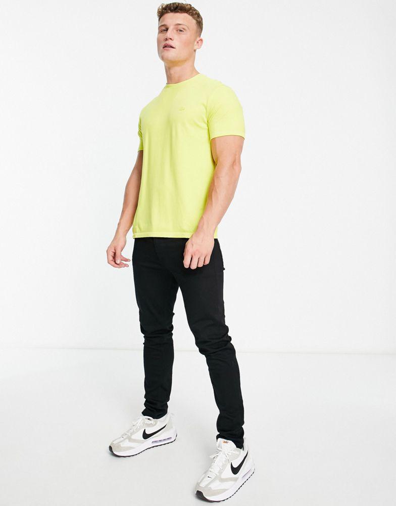Lacoste crew neck t-shirt in yellow商品第3张图片规格展示