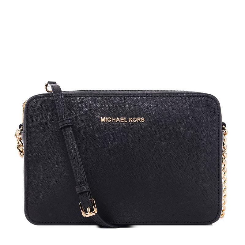 Michael Kors 迈克高仕 Jet Set Travel系列黑色牛皮女士挎包 32S4GTVC3L-BLACK商品第2张图片规格展示