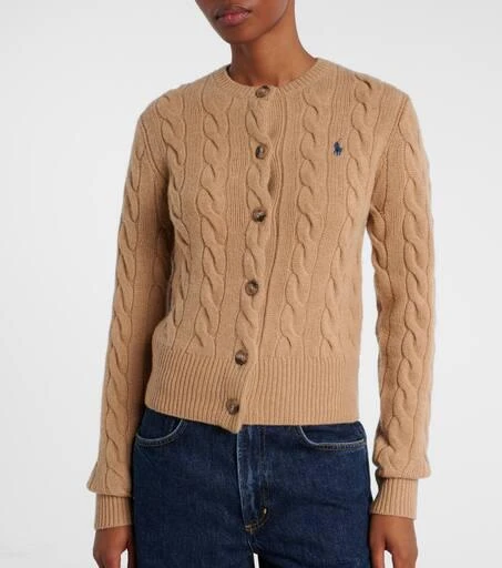 商品Ralph Lauren|羊毛与羊绒绞花针织开衫,价格¥2556,第5张图片详细描述