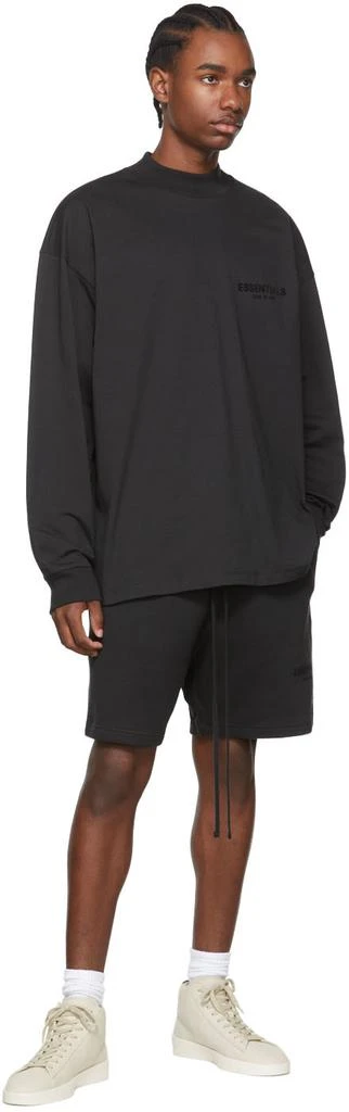 商品Essentials| Essentials黑色纯棉长袖T恤 ,价格¥420,第4张图片详细描述