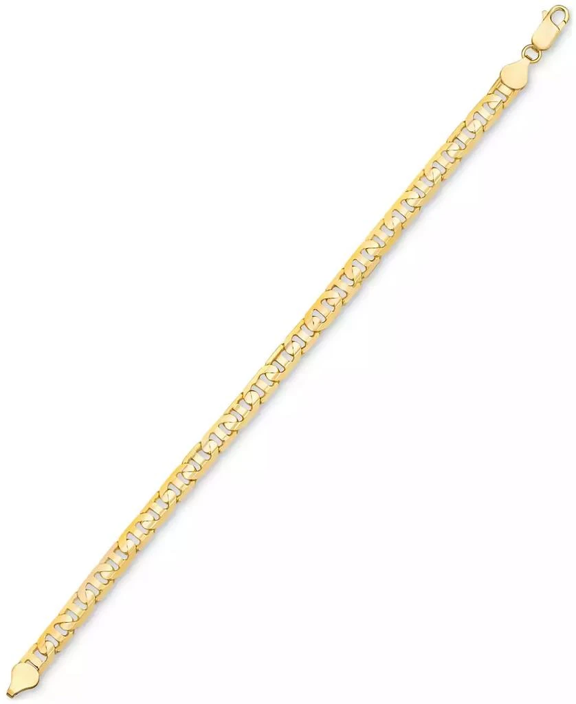 商品Macy's|Men's Mariner Link Chain Bracelet in 14k Gold-plated Sterling Silver,价格¥1736,第4张图片详细描述