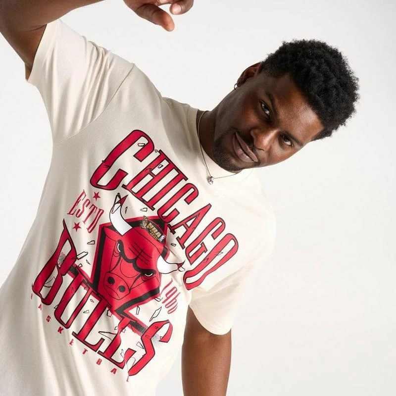 商品Mitchell & Ness|Men's Mitchell & Ness Chicago Bulls NBA Shattered Lockup T-Shirt,价格¥226,第5张图片详细描述