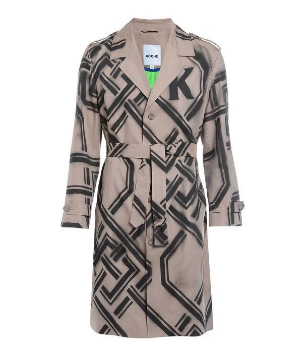 商品KOCHÉ|Koché Monogram Spray Bomb Trench Coat,价格¥4282,第1张图片