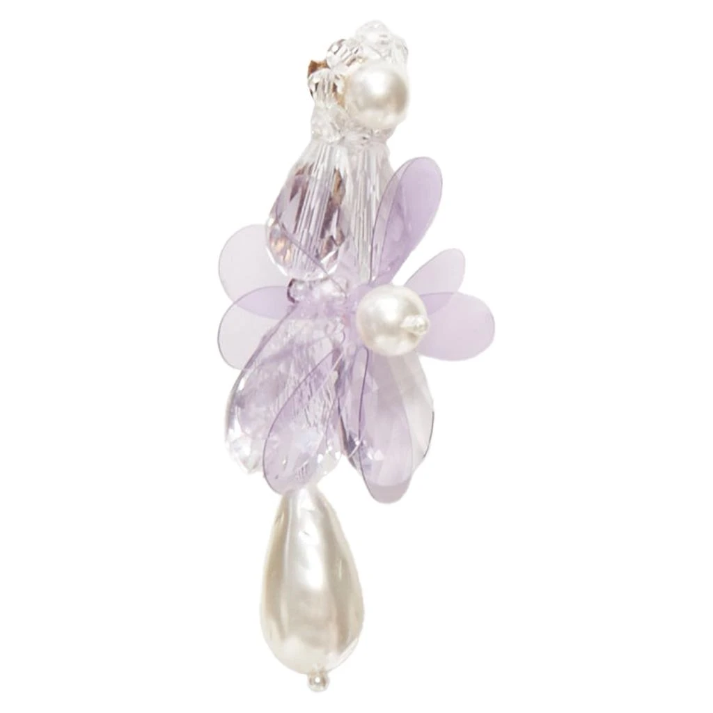 商品[二手商品] Simone Rocha|Plastic Flower Drop Faux Pearl Pin Earrings,价格¥3365,第3张图片详细描述