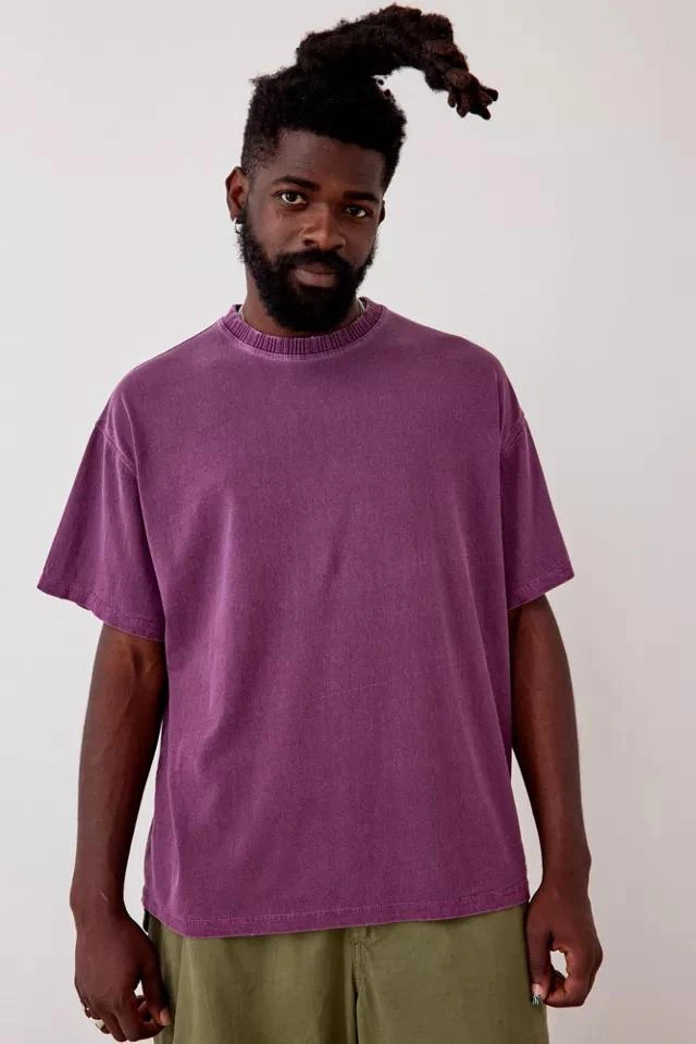 商品BDG|BDG Plum Ribbed Crew Tee,价格¥344,第1张图片