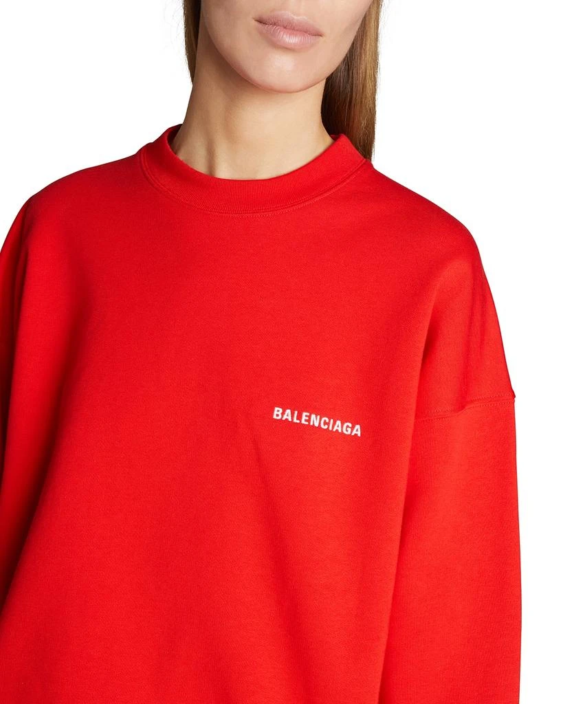 商品Balenciaga|Logo Molleton Bouclette Crewneck Sweatshirt,价格¥7612,第5张图片详细描述