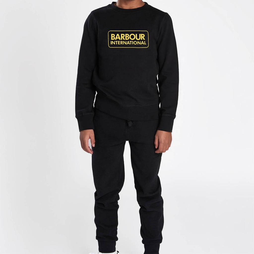 Barbour International Boys' Large Logo Crew Neck Sweatshirt - Black商品第2张图片规格展示