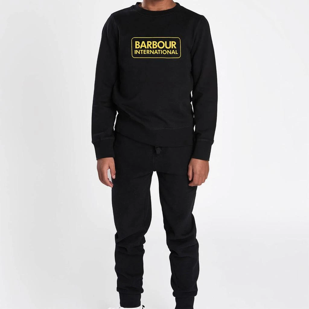 商品Barbour|Barbour International Boys' Large Logo Crew Neck Sweatshirt - Black,价格¥207,第2张图片详细描述