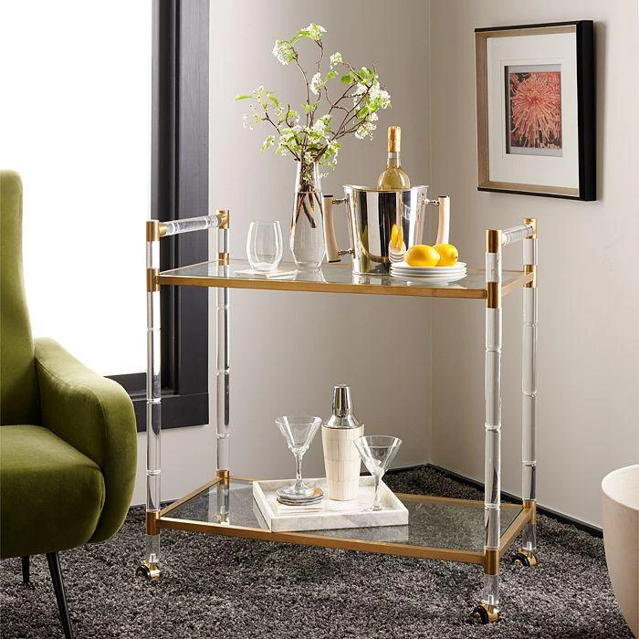 商品Safavieh|SAFAVIEH Duval Acrylic Bar Trolley,价格¥8918,第2张图片详细描述