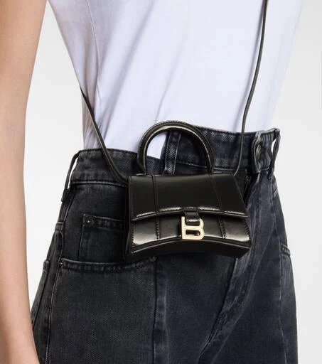 商品Balenciaga|Hourglass Mini leather crossbody bag,价格¥9330,第2张图片详细描述