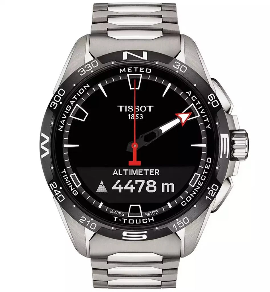 商品Tissot|Men's Swiss T-Touch Connect Solar Titanium Bracelet Smart Watch 48mm,价格¥8967,第5张图片详细描述