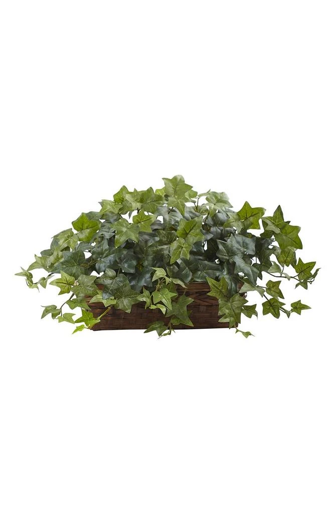 商品NEARLY NATURAL|12.5" Puff Ivy Ledge Basket Artificial Plant,价格¥611,第1张图片