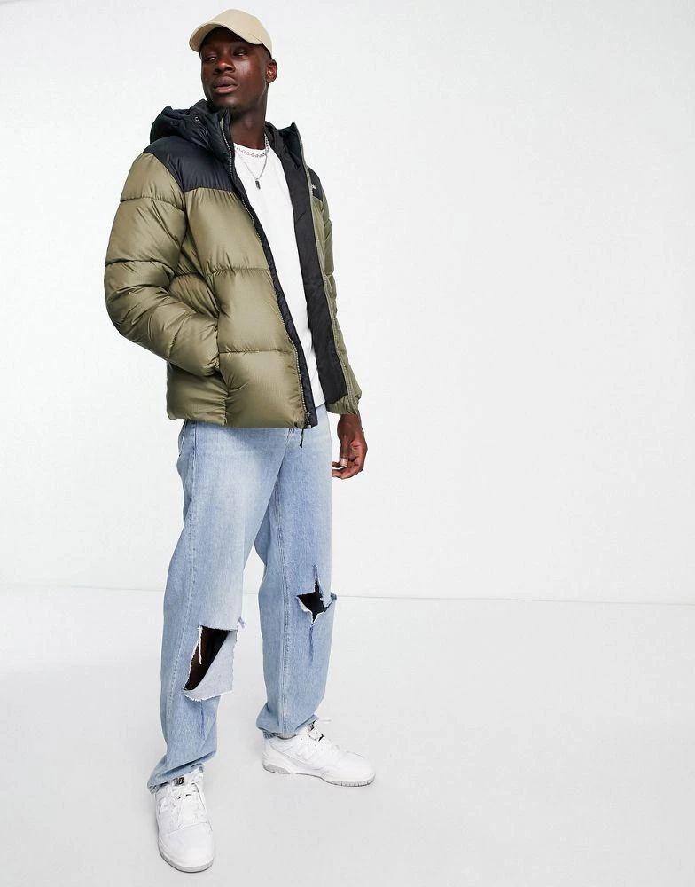 商品Columbia|Columbia Puffect hooded puffer jacket in khaki,价格¥710,第2张图片详细描述