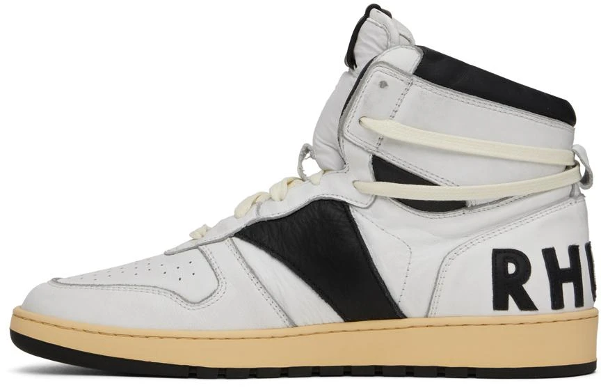 商品Rhude|SSENSE Exclusive White & Black Rhecess Hi Sneakers,价格¥5126,第3张图片详细描述