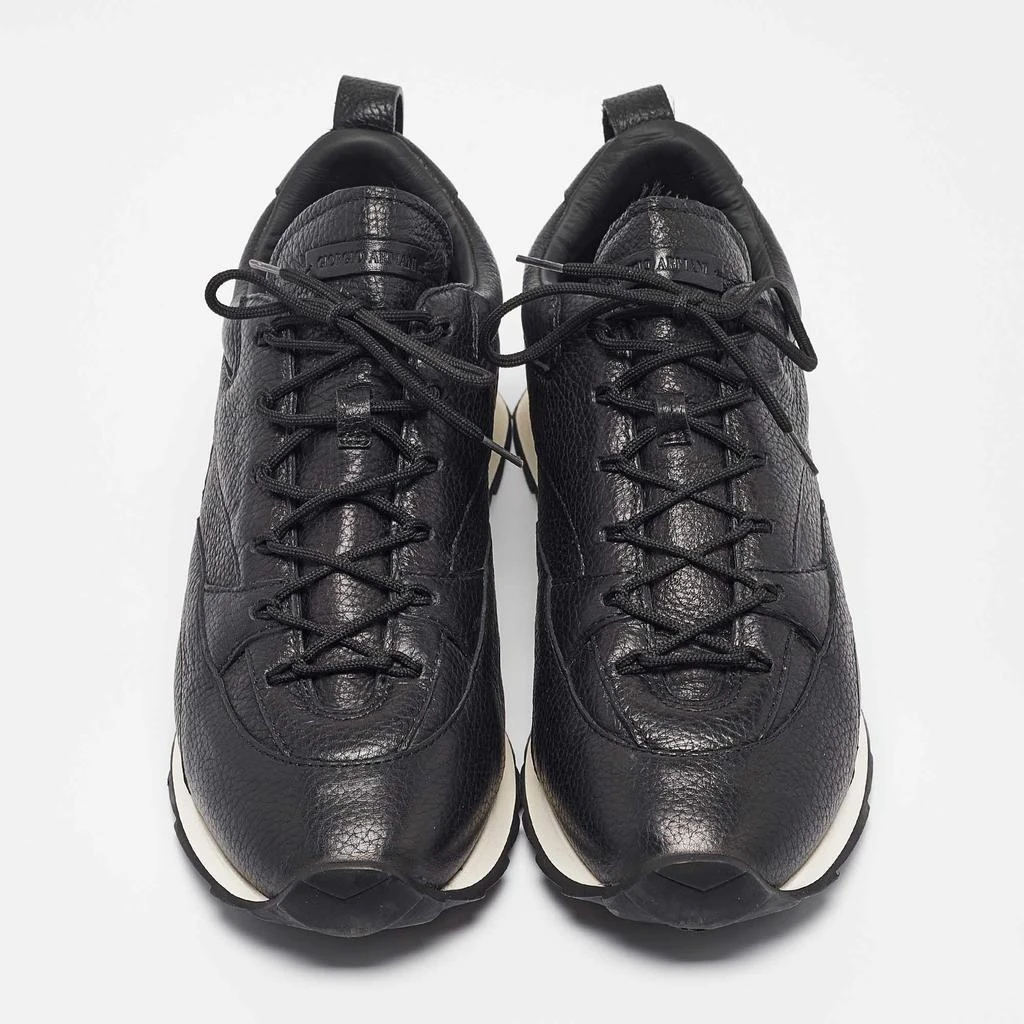 商品[二手商品] Giorgio Armani|Giorgio Armani Black Leather Lace Up Sneakers Size 43,价格¥1686,第3张图片详细描述