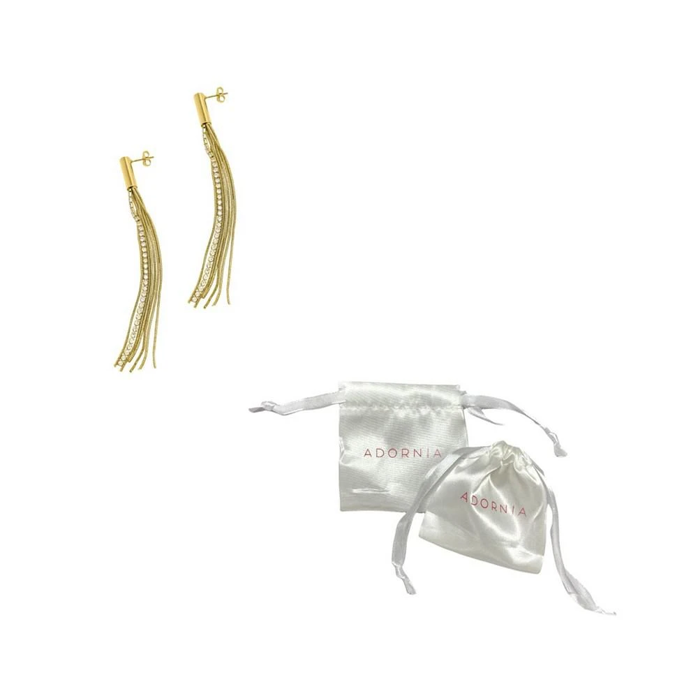 商品ADORNIA|14K Gold-Tone Plated Fringe Chain and Crystal Tassel Earrings,价格¥254,第2张图片详细描述
