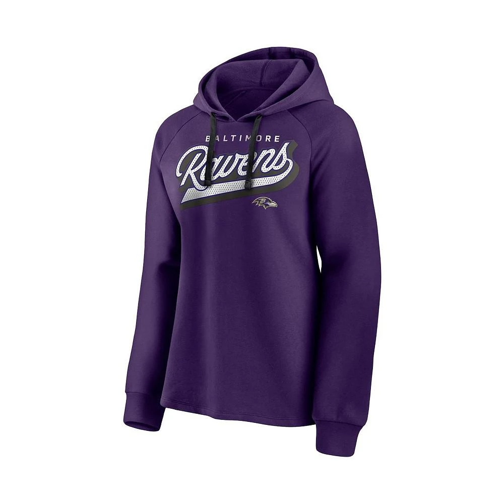 商品Fanatics|Women's Branded Purple Baltimore Ravens First Contact Raglan Pullover Hoodie,价格¥492,第3张图片详细描述