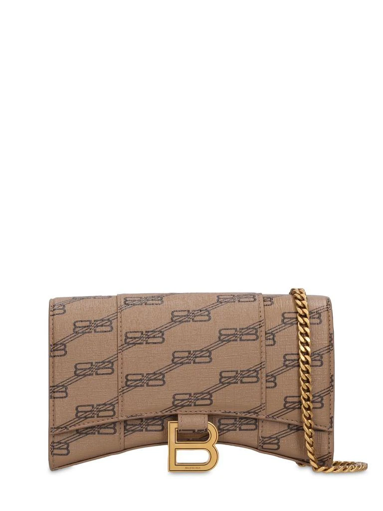 商品Balenciaga|Hourglass Coated Canvas Chain Wallet,价格¥7850,第1张图片
