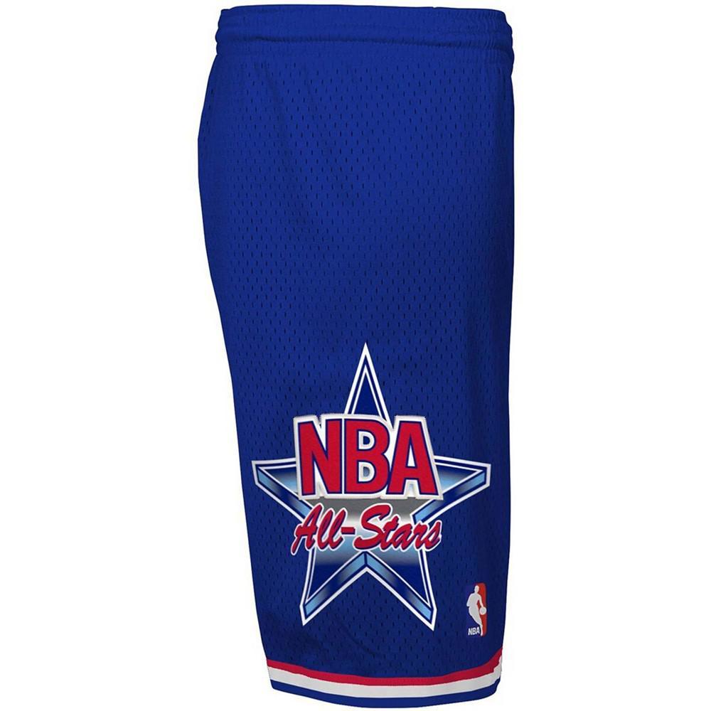 商品Mitchell and Ness|Youth Blue NBA All-Stars Hardwood Classics Swingman Shorts,价格¥364,第6张图片详细描述