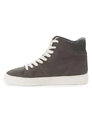 商品Sam Edelman|Pence Faux Fur-Trim Suede High-Top Sneakers,价格¥198,第4张图片详细描述