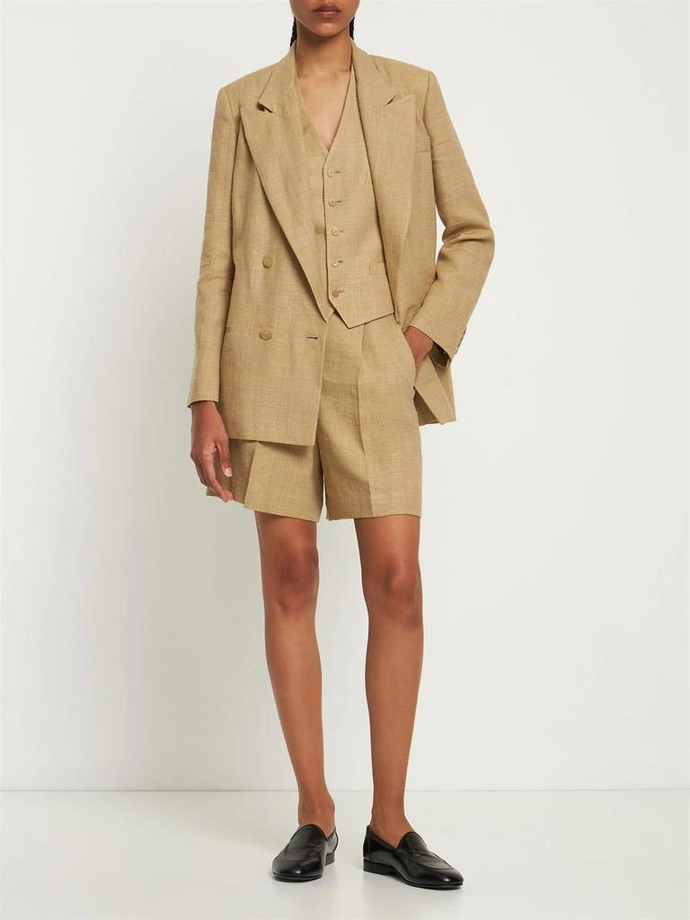 商品Ralph Lauren|Antonine Silk & Linen Canvas Blazer,价格¥7916,第1张图片详细描述