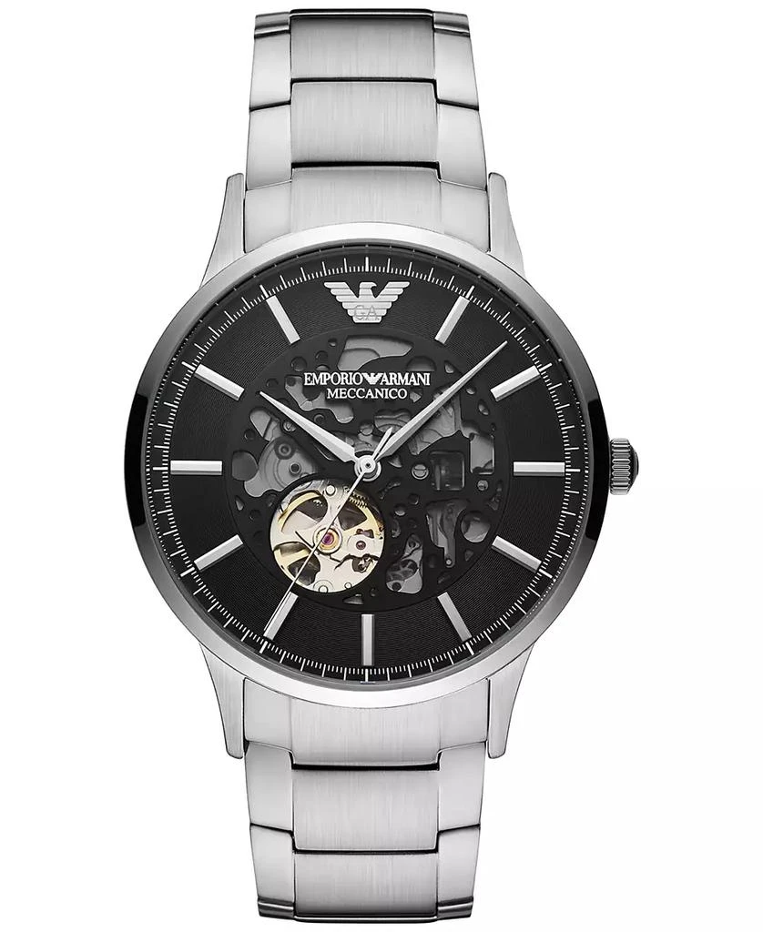 商品Emporio Armani|Men's Automatic Stainless Steel Bracelet Watch 43mm,价格¥3429,第1张图片