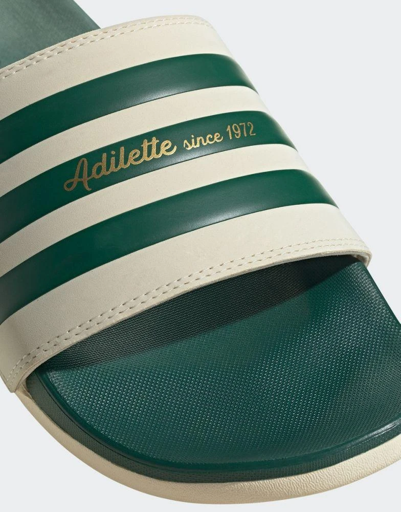 商品Adidas|adidas Originals Adilette Comfort slides in beige and green,价格¥367,第2张图片详细描述