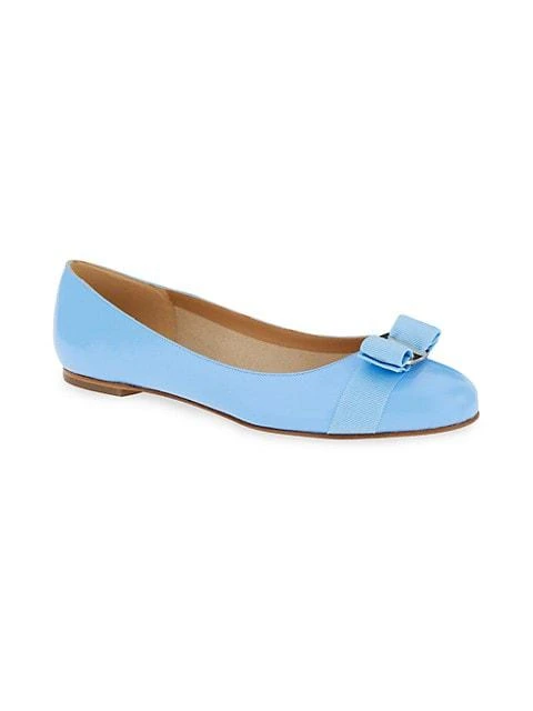 商品Salvatore Ferragamo|Varina Patent Leather Ballet Flats,价格¥3388,第2张图片详细描述