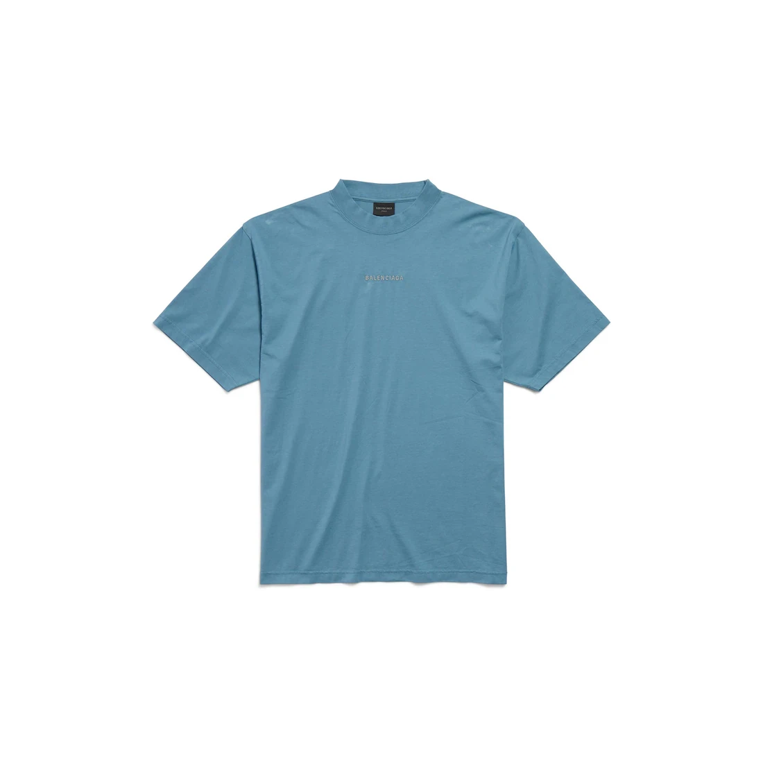 商品Balenciaga|【预售】 巴黎世家 25春夏 男士 短袖T恤 Balenciaga Back Reflective T-shirt Medium Fit in Grey Blue 764235TSVG71463 ,价格¥5662,第1张图片