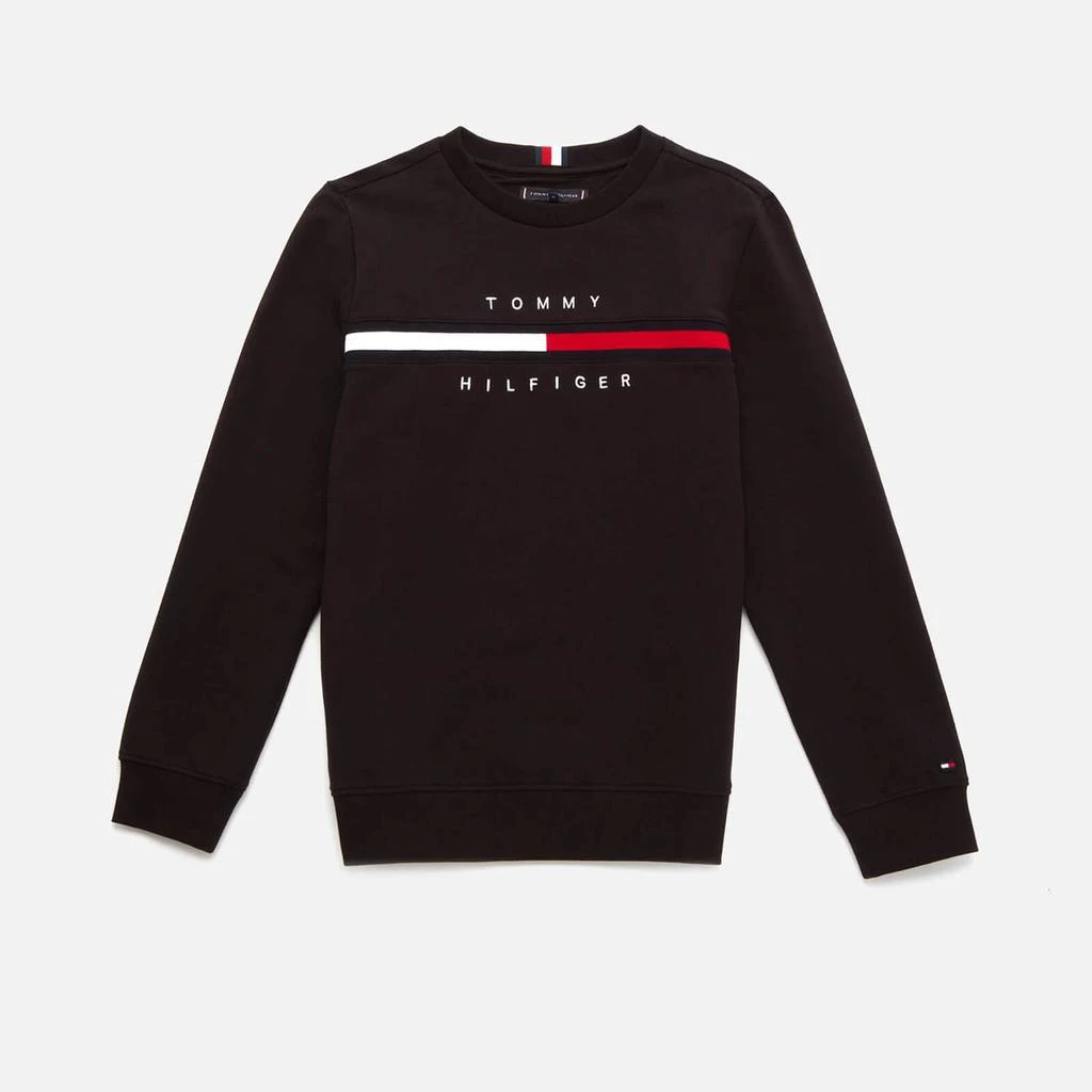 商品Tommy Hilfiger|Tommy Hilfiger Boys' Flag Rib Insert Sweatshirt - Black,价格¥286,第1张图片