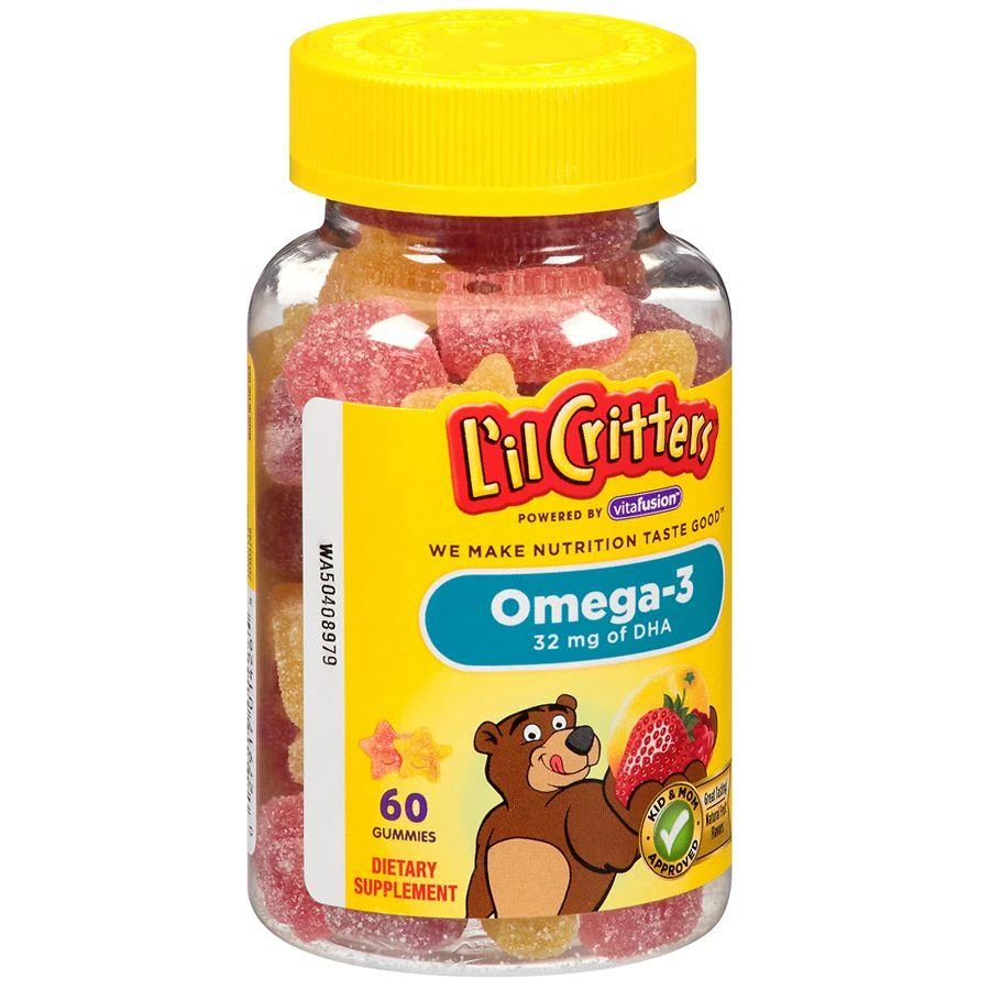 商品L'il Critters|Omega-3 DHA软糖 60粒,价格¥54,第1张图片