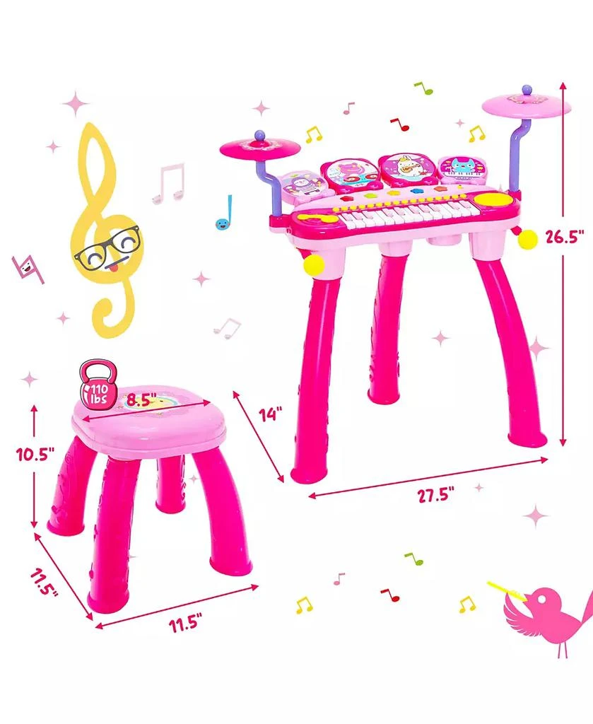 商品Costway|24 Key DJ Piano Keyboard Drum Toy Music Instrument w/MP3 Microphone Cymbal,价格¥443,第2张图片详细描述