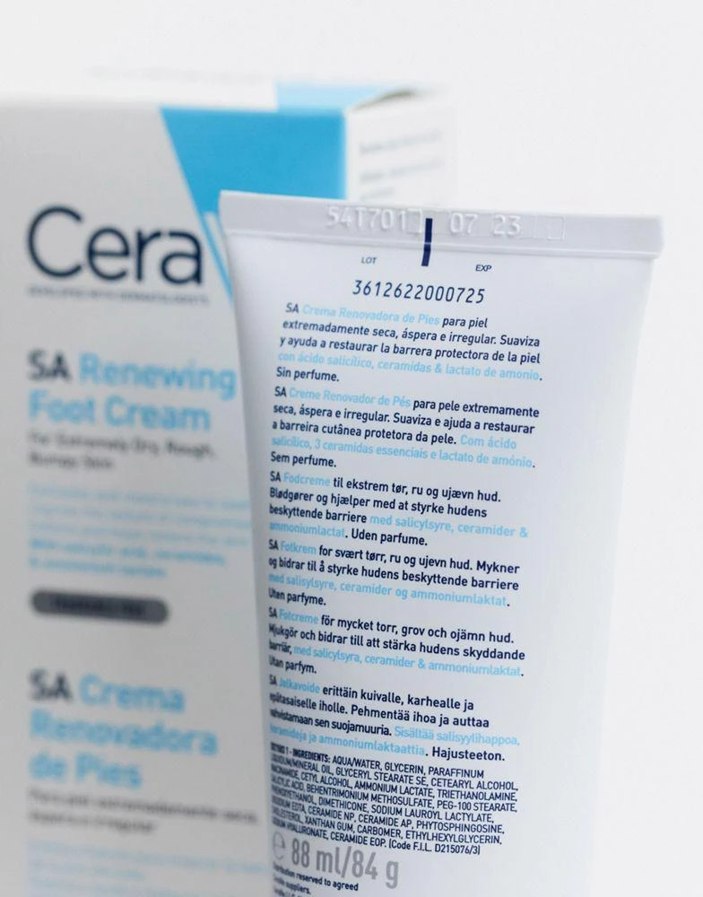 商品CeraVe|CeraVe SA Renewing Foot Cream 88ml,价格¥93,第2张图片详细描述