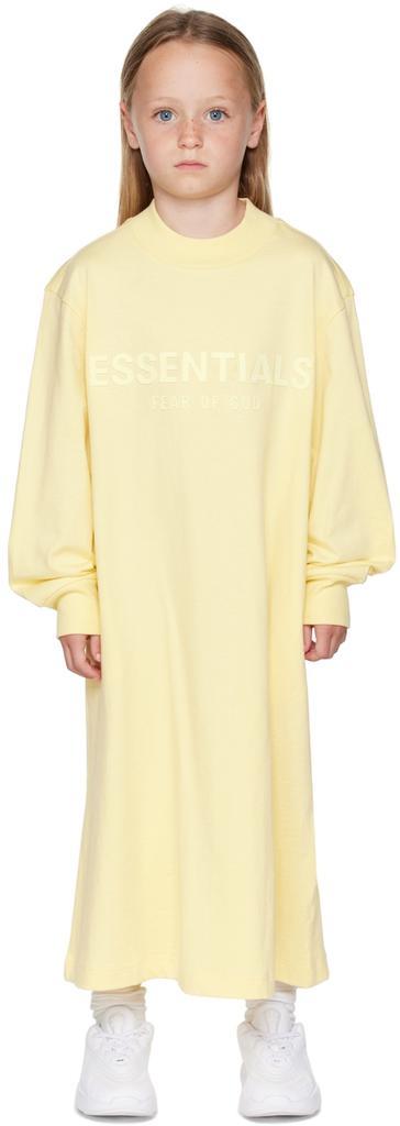 商品Essentials|Kids Yellow Logo T-Shirt Dress,价格¥393,第1张图片