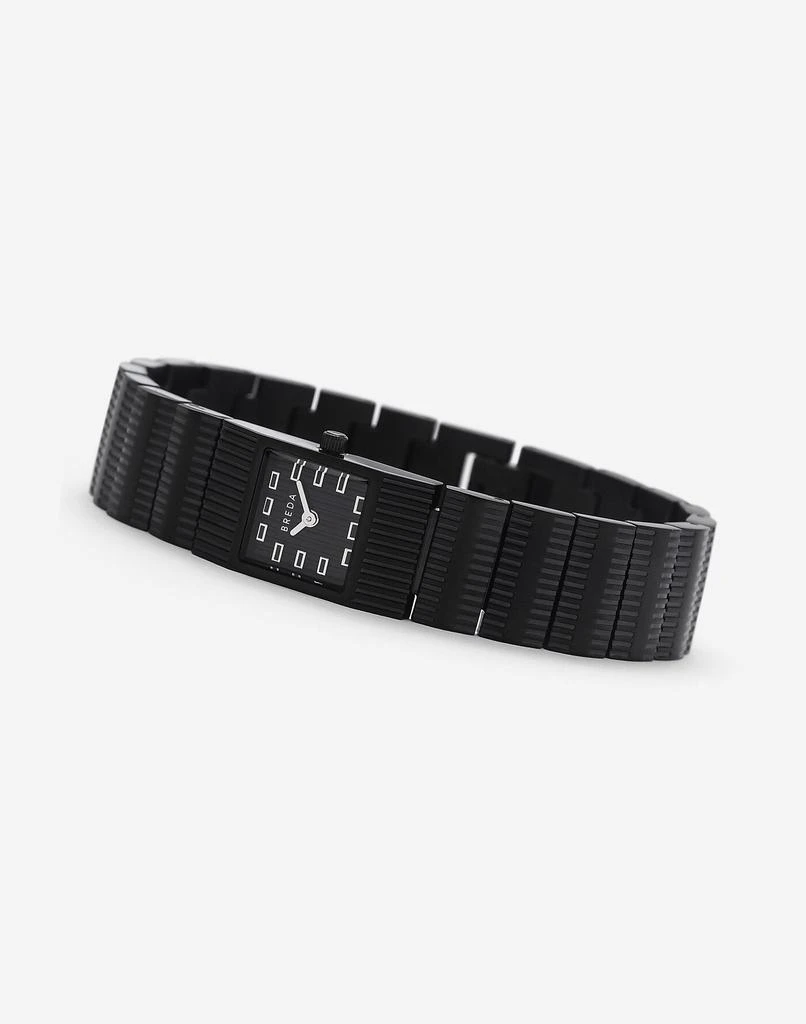 商品Madewell|BREDA 'Groove' Black Plated Stainless Steel and Metal Bracelet Watch,价格¥1214,第2张图片详细描述