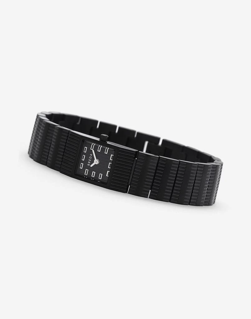 商品Madewell|BREDA 'Groove' Black Plated Stainless Steel and Metal Bracelet Watch,价格¥1547,第2张图片详细描述