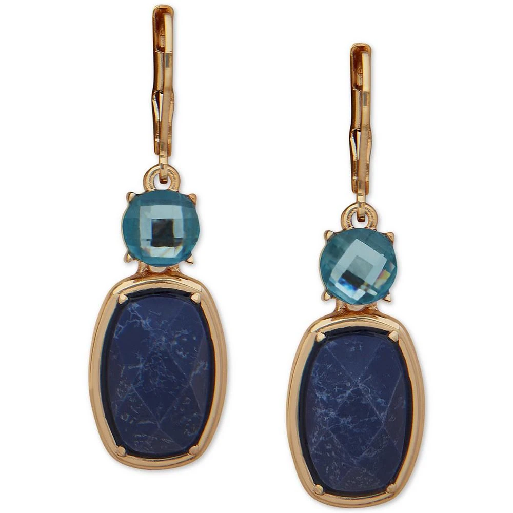 商品Anne Klein|Gold-Tone Stone & Crystal Drop Earrings,价格¥98,第1张图片