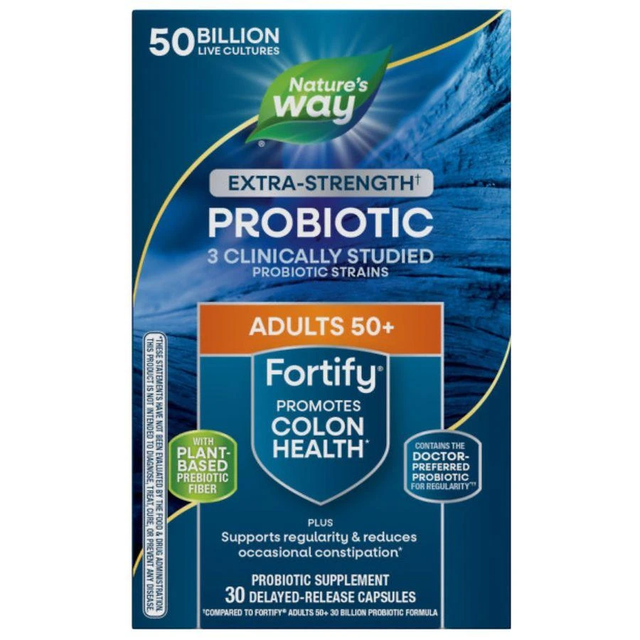 商品Nature's Way|Fortify Age 50+ 50 Billion Probiotic Vegetable Capsules,价格¥222,第3张图片详细描述