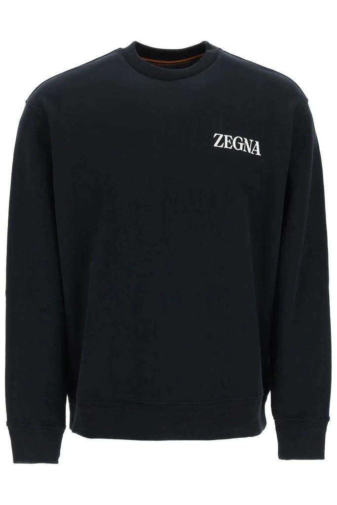 商品Zegna|Ermenegildo Zegna Logo Printed Crewneck Jumper,价格¥1897-¥3085,第1张图片