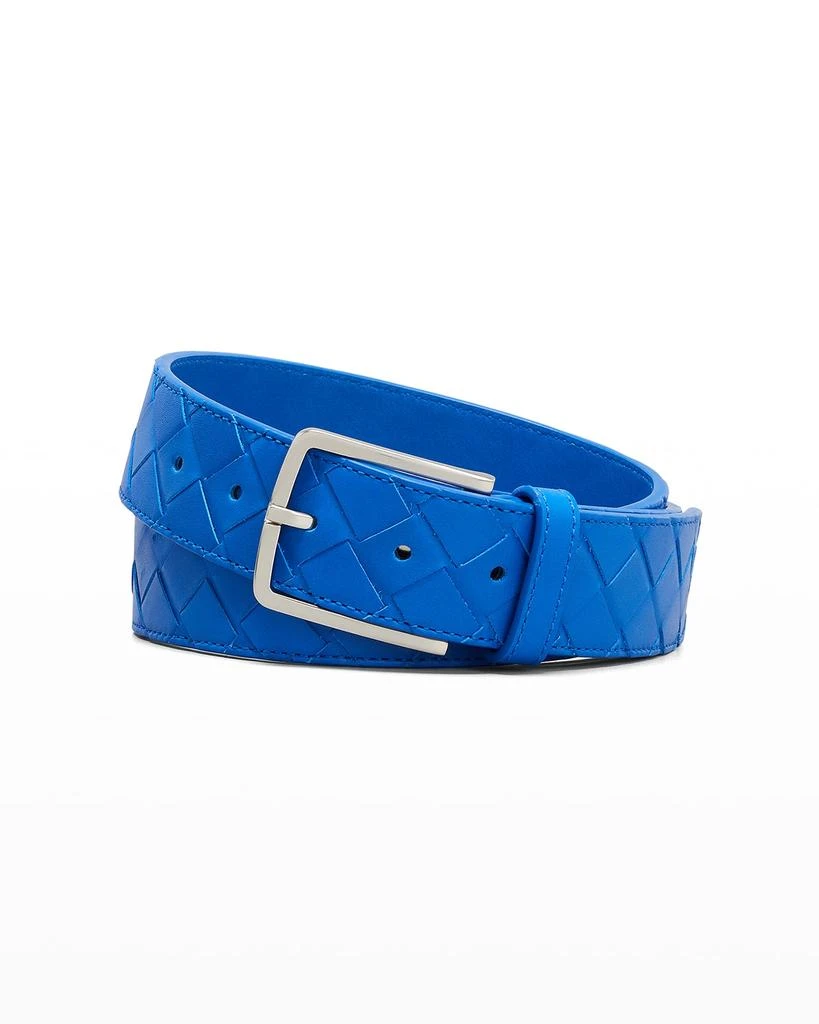 商品Bottega Veneta|Men's Cintura Intrecciato Leather Belt,价格¥5502,第1张图片