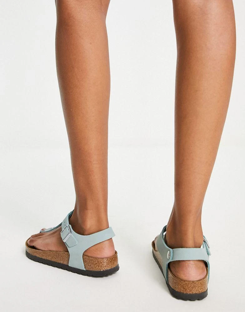 商品Birkenstock|Birkenstock Kairo soft nubuck flat sandals in faded aqua,价格¥628,第3张图片详细描述