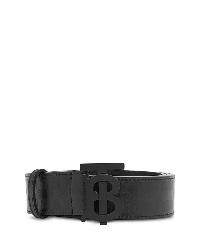 商品Burberry|Men's Embossed Check Leather Belt,价格¥2290,第4张图片详细描述